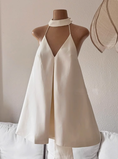 Sweet Halter Neck Sexy Backless Birthday Short Skirt Homecoming Dress cc3903