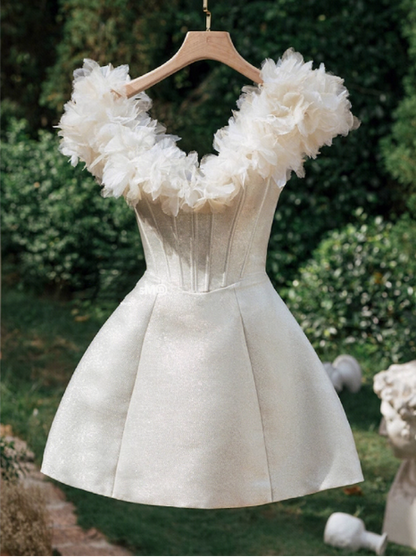 Elegant Floral Herringbone Waist 17th Birthday Homecoming Dress cc3914