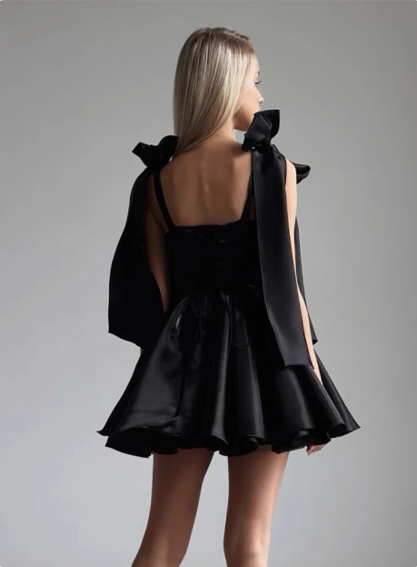 Cute Tie-up Bowknot Suspender Birthday Tutu Homecoming Dress cc3916