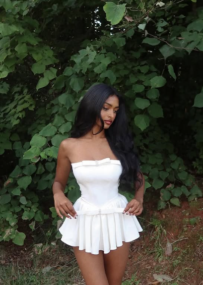 Sweet White Tube Top Bow Waist Mini 17th Birthday Homecoming Dress cc3924