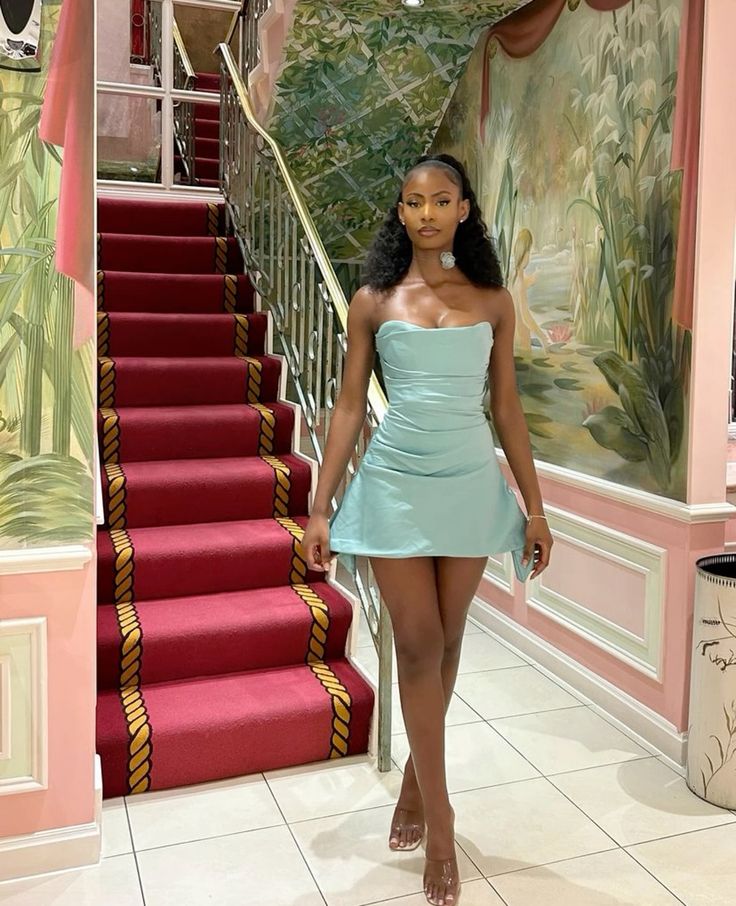 Simple Tube Top Herringbone Waist 17th Birthday Homecoming Dress cc3929