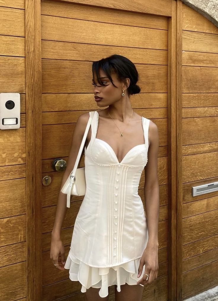 Sweet Ivory Shoulder Strap Button Slim Fit 17th Birthday Homecoming Dress cc3933