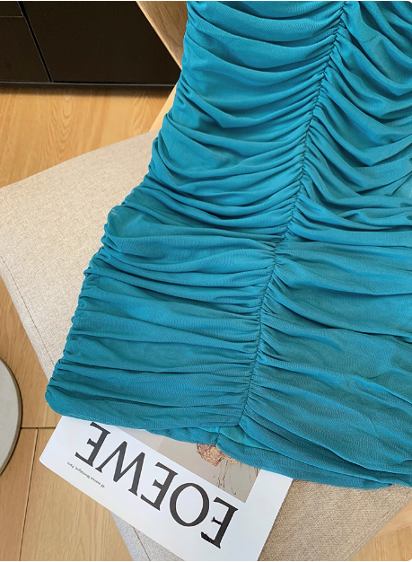 Fashion V-neck Tube Top Slim Hip Birthday Dress Homecoming Dress cc3953