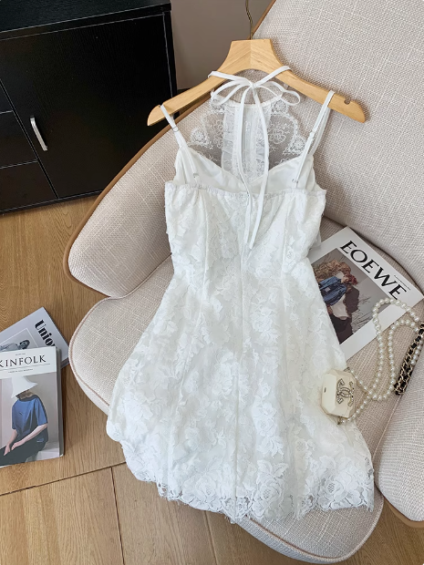 Cute Lace Sleeveless Halter Neck 17th Birthday Homecoming Dress cc3955