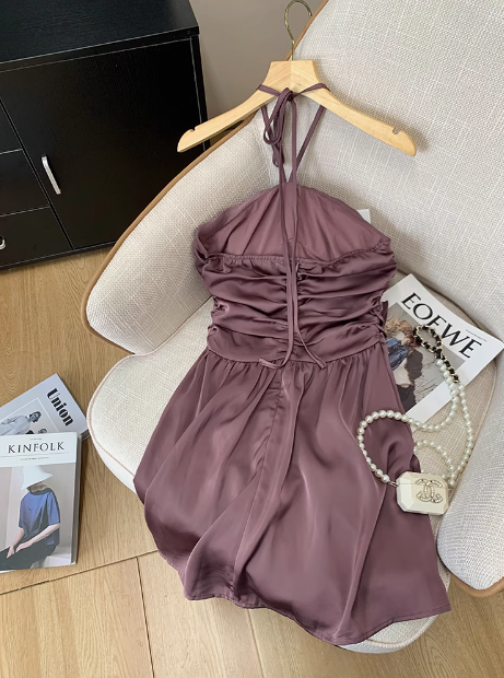 Elegant Halterneck Off-shoulder Design Birthday Dress Homecoming Dress cc3956