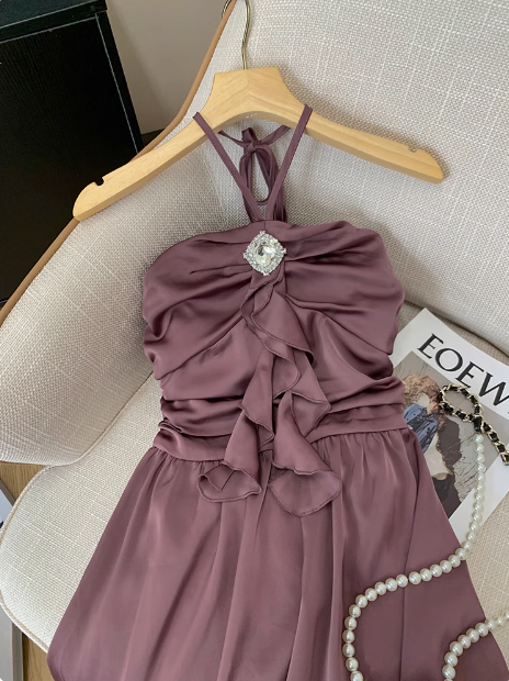 Elegant Halterneck Off-shoulder Design Birthday Dress Homecoming Dress cc3956