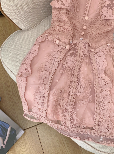 Sweet Pink Sleeveless Lace Waist 17th Birthday Homecoming Dress cc3964