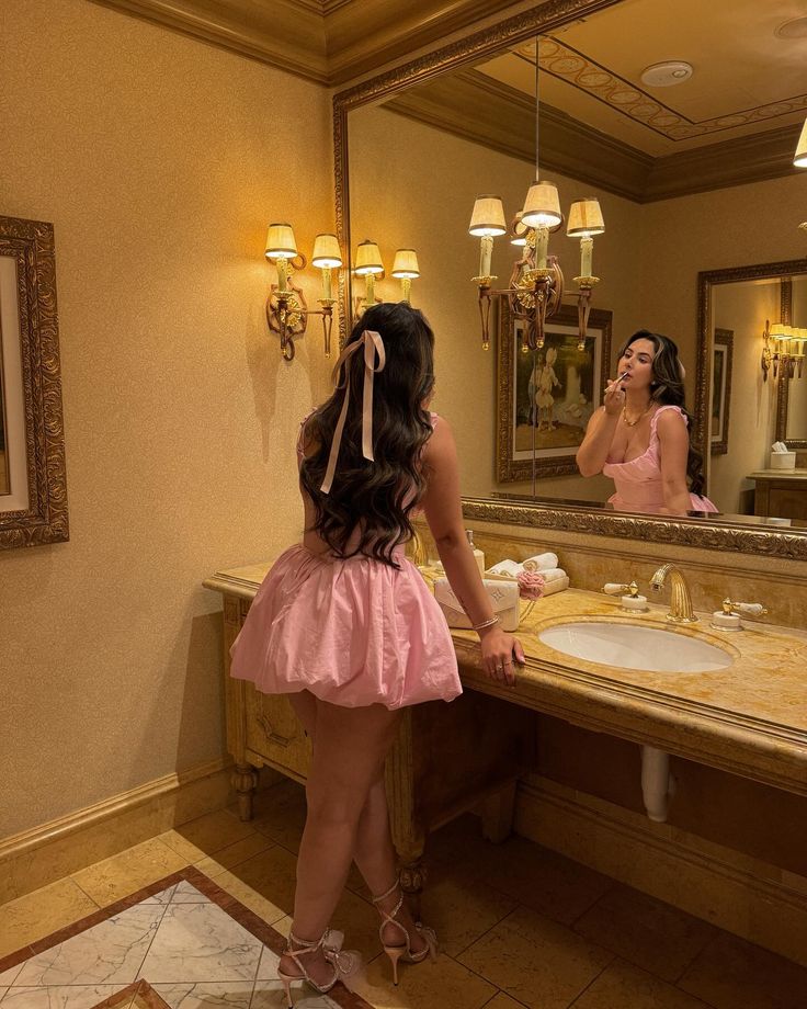 17-year-old Princess Pink Suspender Low-cut Puffy Birthday Dress Homecoming Dress cc3977