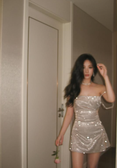 Galaxy Glitter Silver Strap Backless Birthday Dress Homecoming Dress cc3982