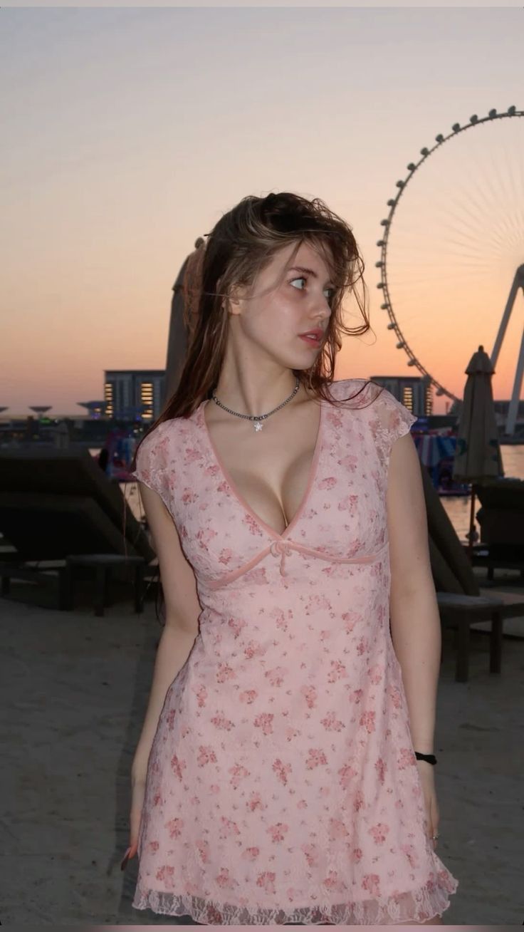 Sweet Pink Deep V-neck Floral Lace 16th Birthday Homecoming Dress cc4468