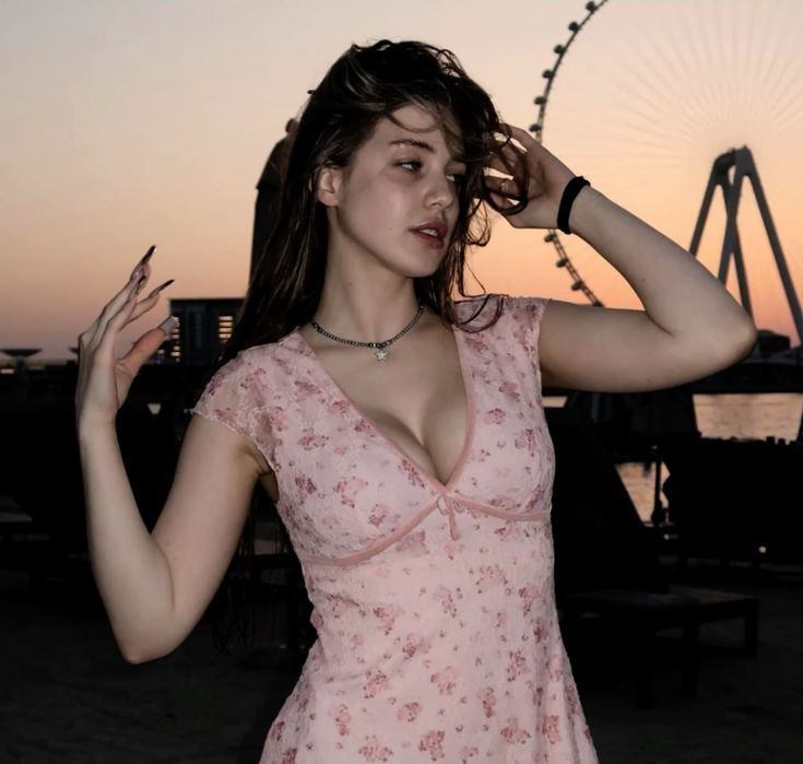 Sweet Pink Deep V-neck Floral Lace 16th Birthday Homecoming Dress cc4468