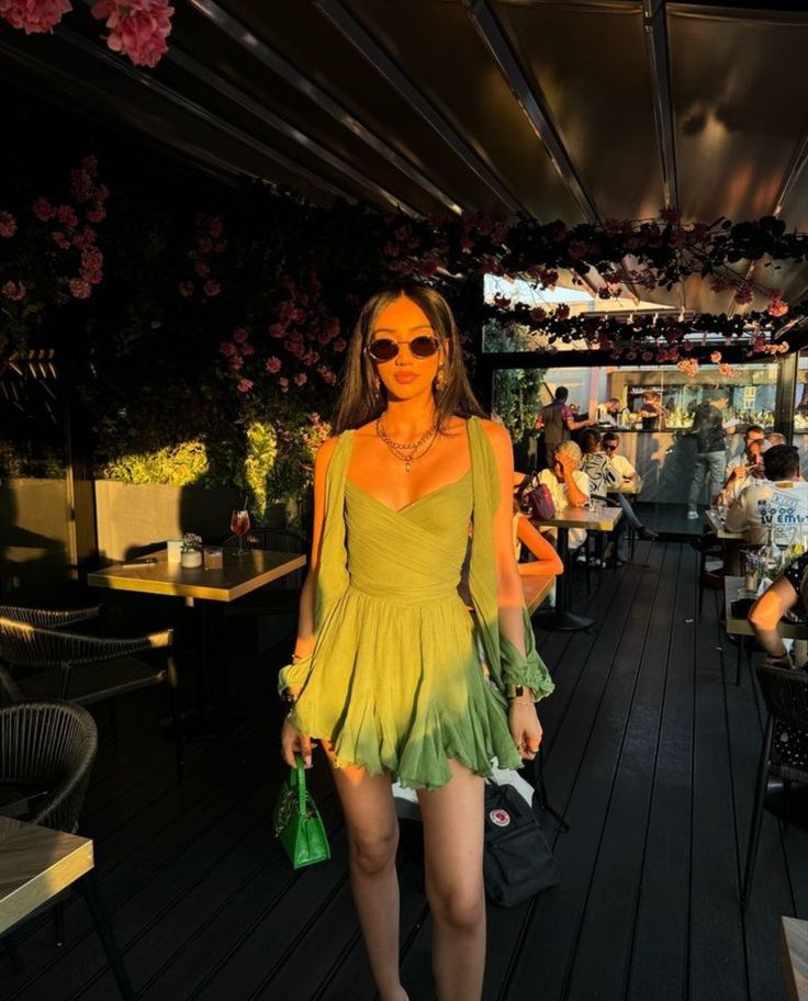 Elegant Green Cross Waist Chiffon Mini 17th Birthday Homecoming Dress cc4471