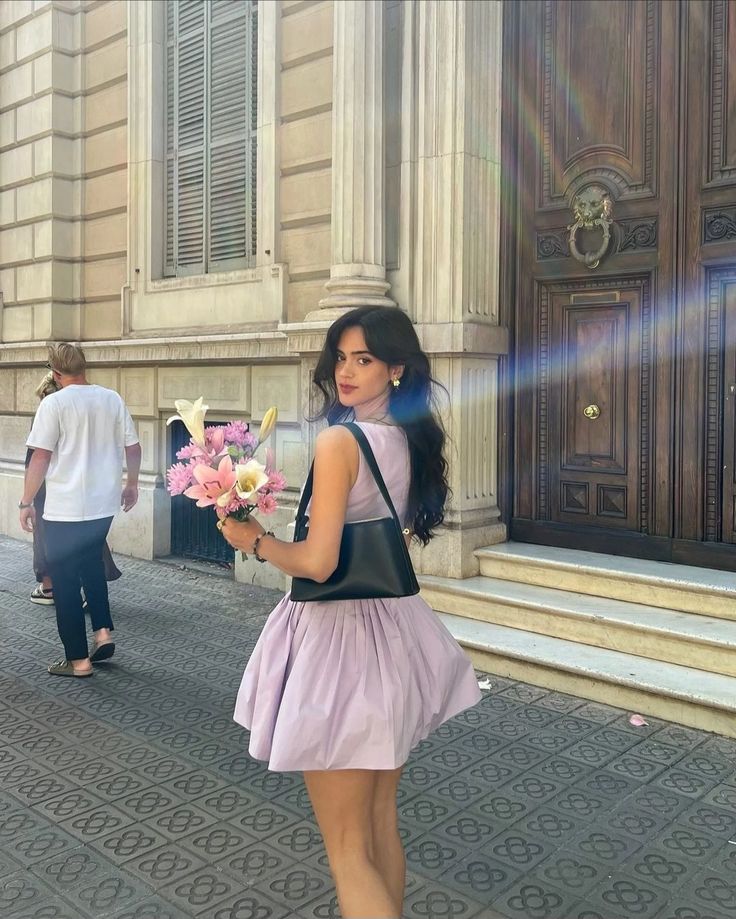 Sweet Lavender Square Neck Waist A-line 17th Birthday Homecoming Dress cc4496