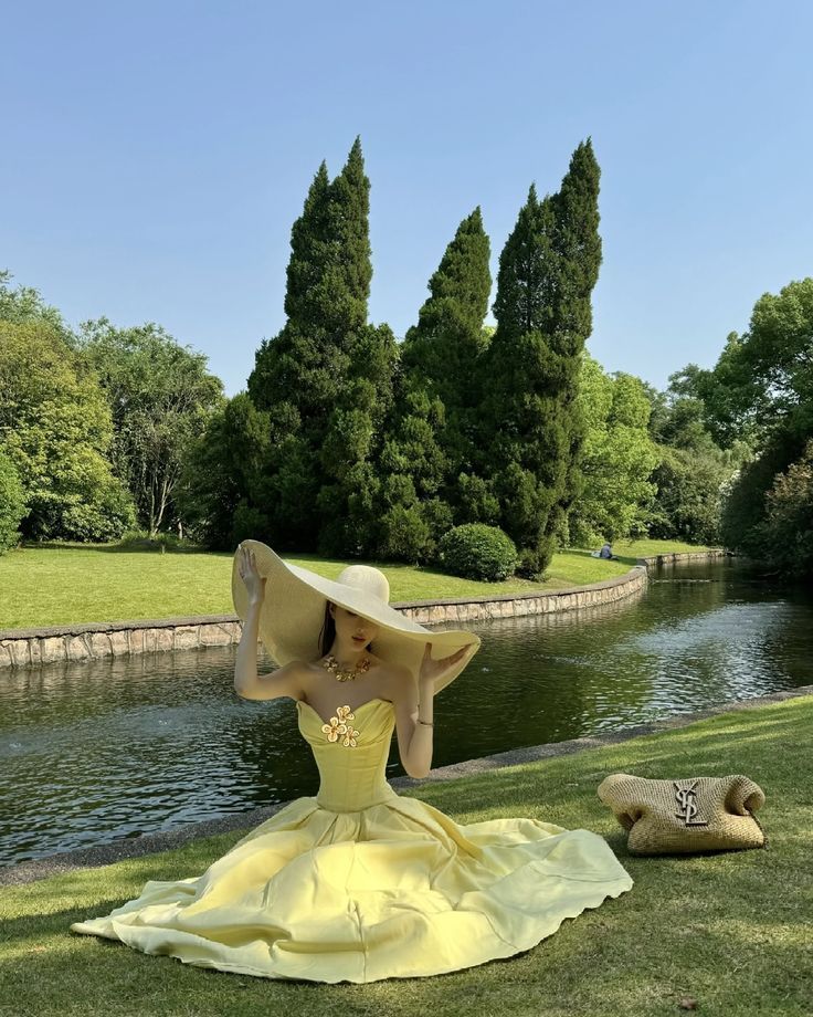 Elegant Light Yellow A-line Tube Top Herringbone Satin Long Prom Dress Evening Dress cc4750