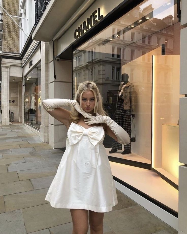 Sweet White Suspender Bow Loose Satin Birthday Party Homecoming Dress cc4504