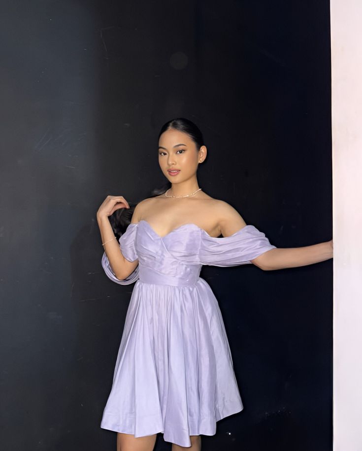 Elegant Lavender One-shoulder Satin A-line Birthday Party Homecoming Dress cc4516