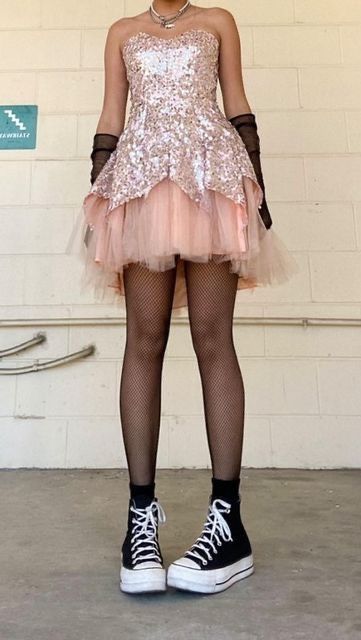 Sweet Pink Sequins with Tulle A-line Birthday Party Homecoming Dress cc4582