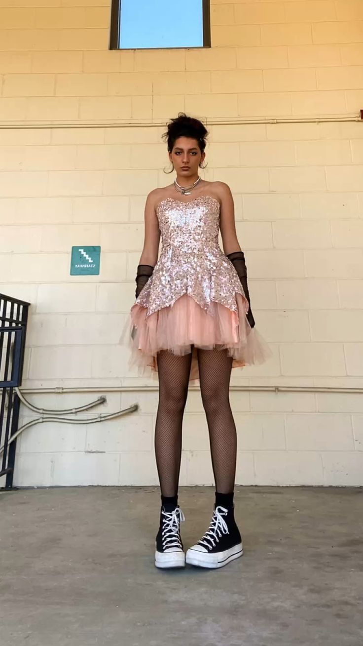 Sweet Pink Sequins with Tulle A-line Birthday Party Homecoming Dress cc4582