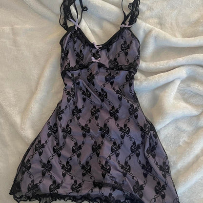 Sweet Purple And Black Lace Slim Short Birthday Party Homecoming Dress cc4583