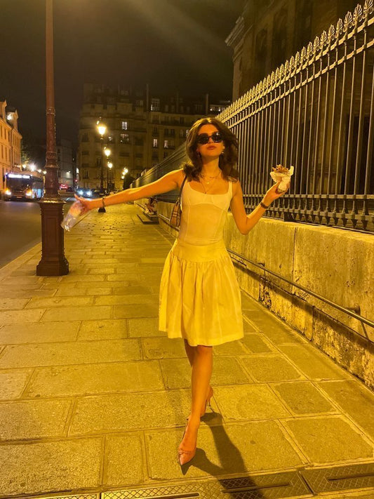 Elegant White Square Neck Waist A-line Birthday Short Skirt Homecoming Dress cc4589