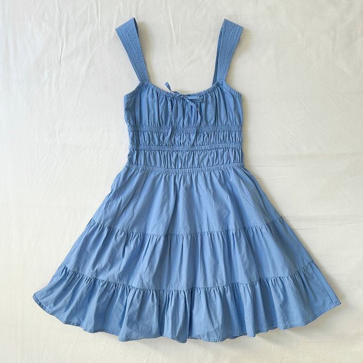 Fresh And Sweet Light Blue Waist A-line 16th Birthday Short Skirt Homecoming Dress cc4591
