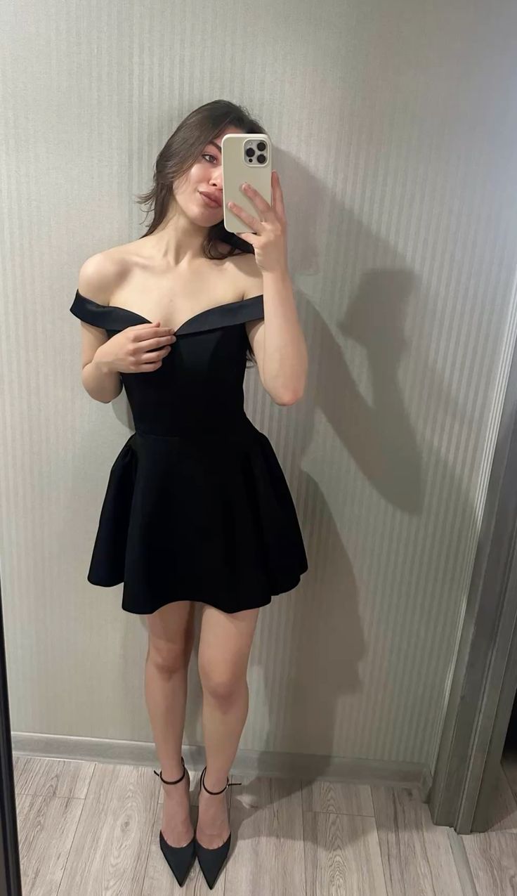 Elegant Black One-shoulder Slim A-line Satin Birthday Party Homecoming Dress cc4625