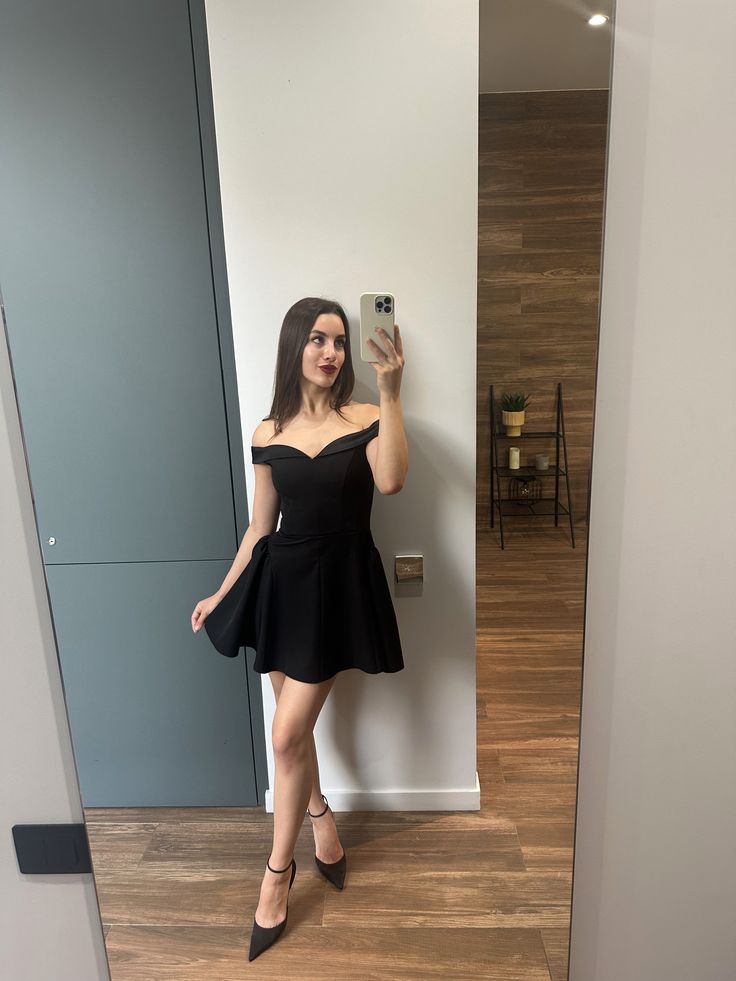 Elegant Black One-shoulder Slim A-line Satin Birthday Party Homecoming Dress cc4625