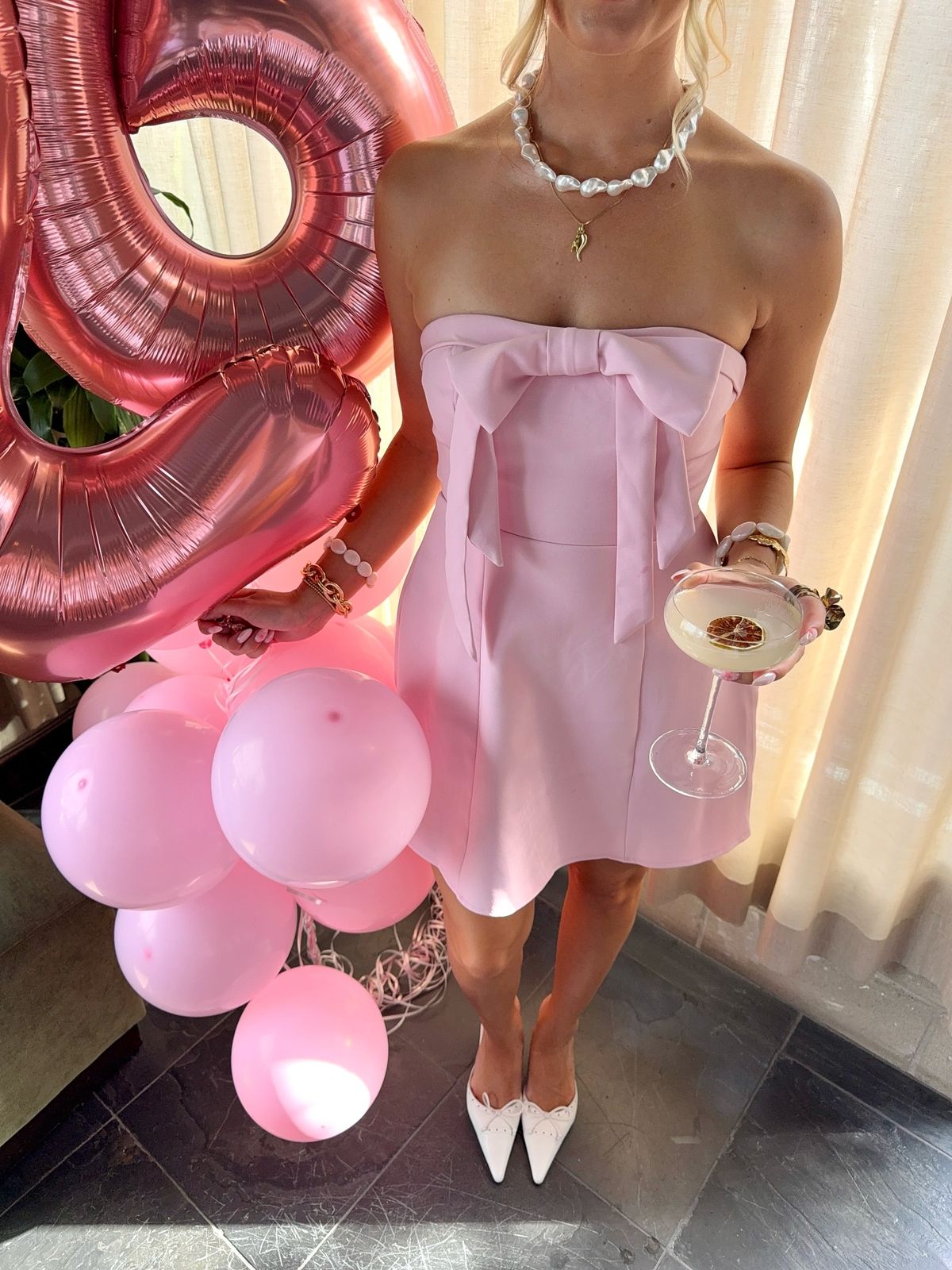 Sweet Pink Bow Waist A-line Birthday Party Homecoming Dress cc4665