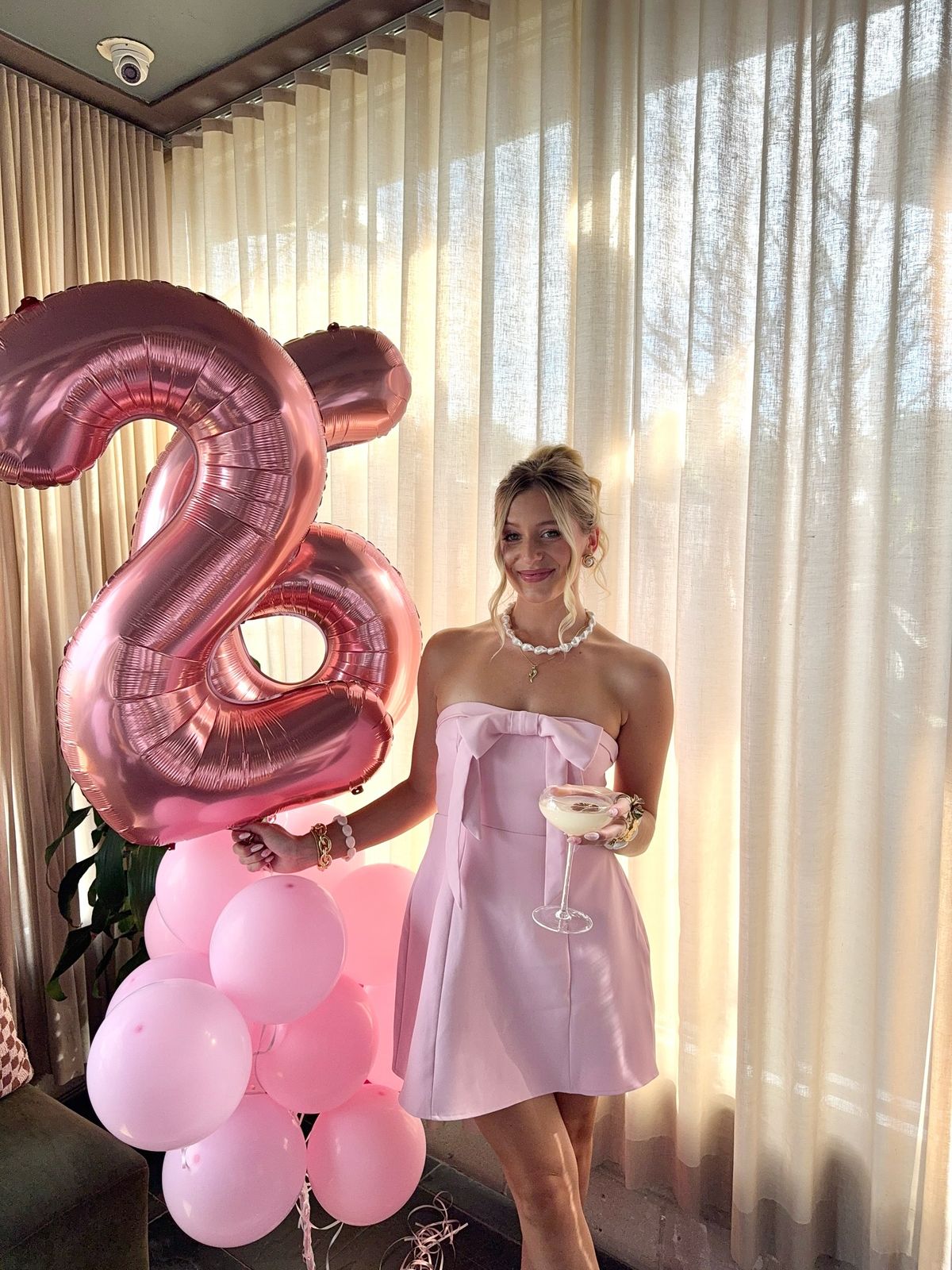 Sweet Pink Bow Waist A-line Birthday Party Homecoming Dress cc4665