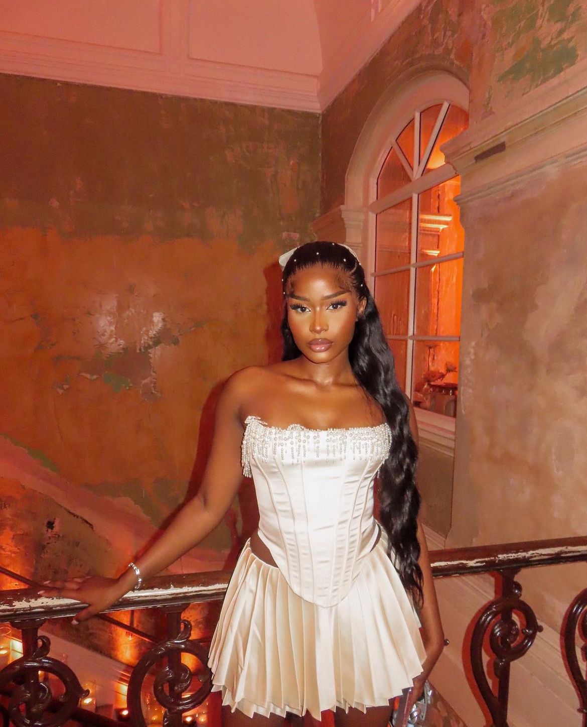 Elegant Ivory Tube Top Tassel Corset Satin Pleated 17th Birthday Homecoming Dress cc4676