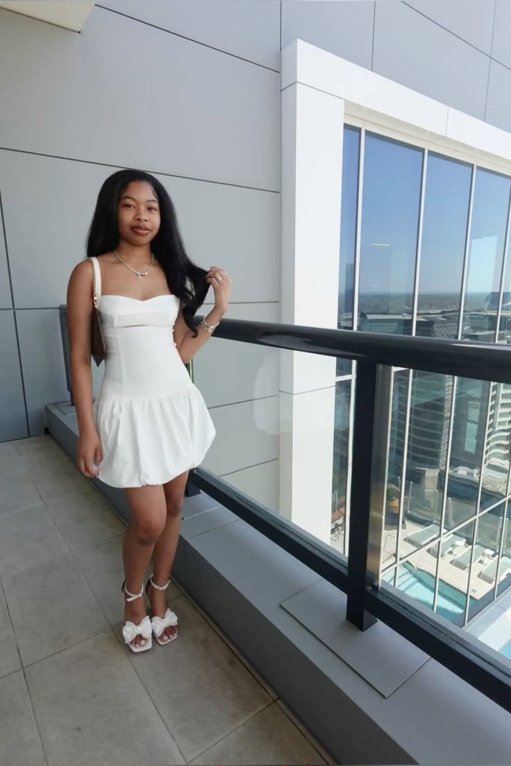 Sweet White Suspender Slim Bud 16th Birthday Homecoming Dress cc4678