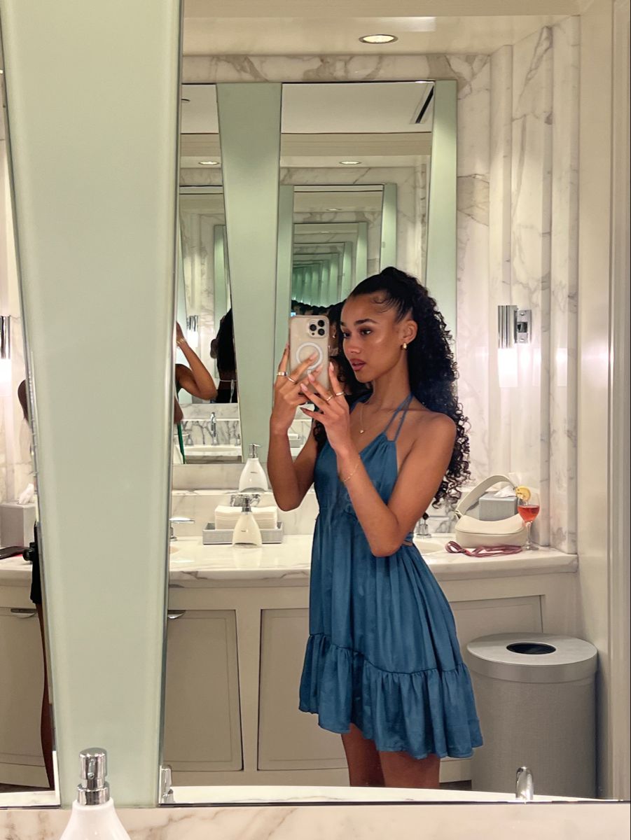 Simple Blue Deep V Strap A-Line Satin Birthday Party Homecoming Dress cc4690