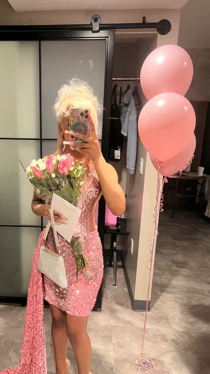 Gorgeous Pink Sleeveless One-side Trailing Beaded Sequins Slim Hip Birthday Party Homecoming Dress cc4693