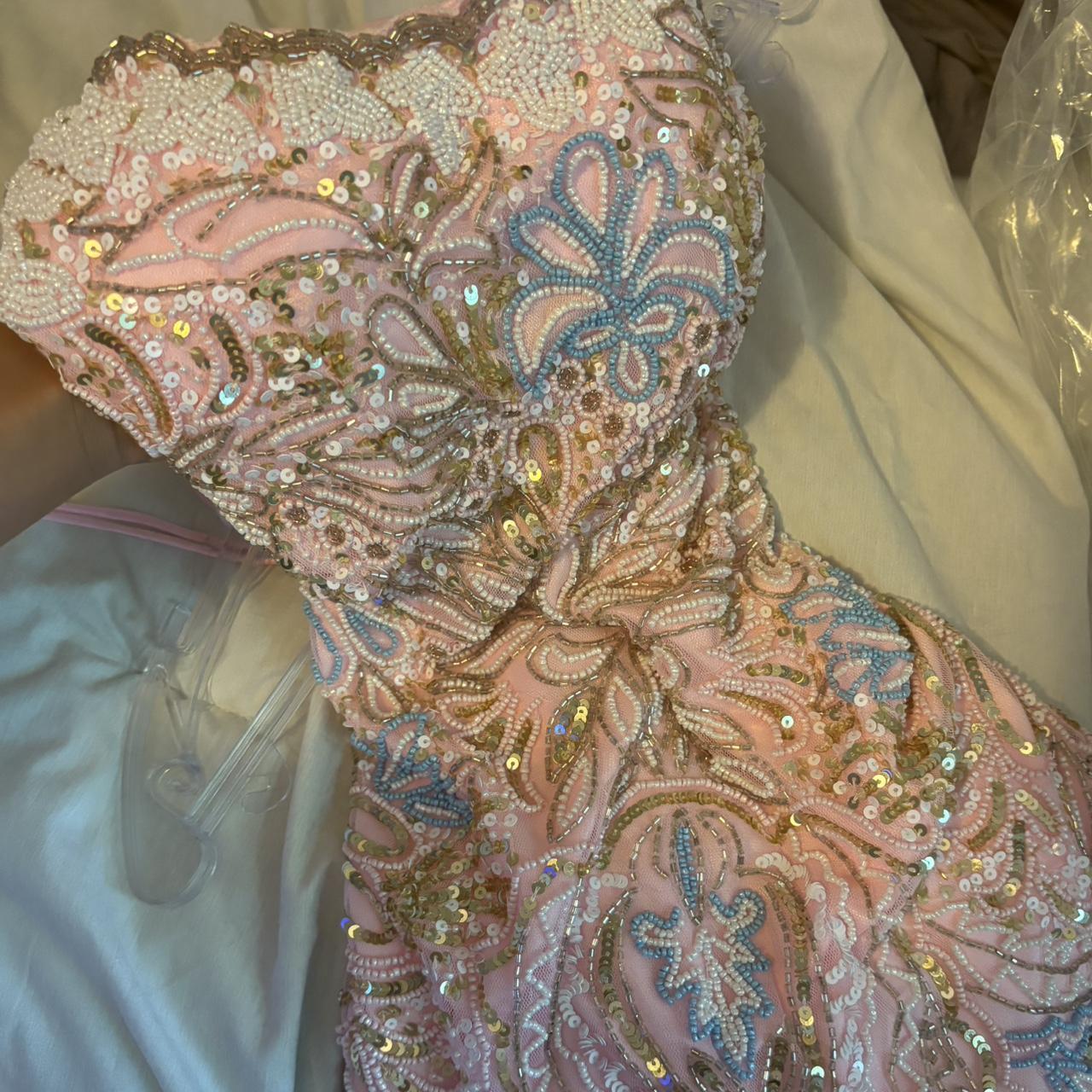 Gorgeous Pink Thin Strap Beaded Sequins Slim Birthday Dress Homecoming Dress cc4071