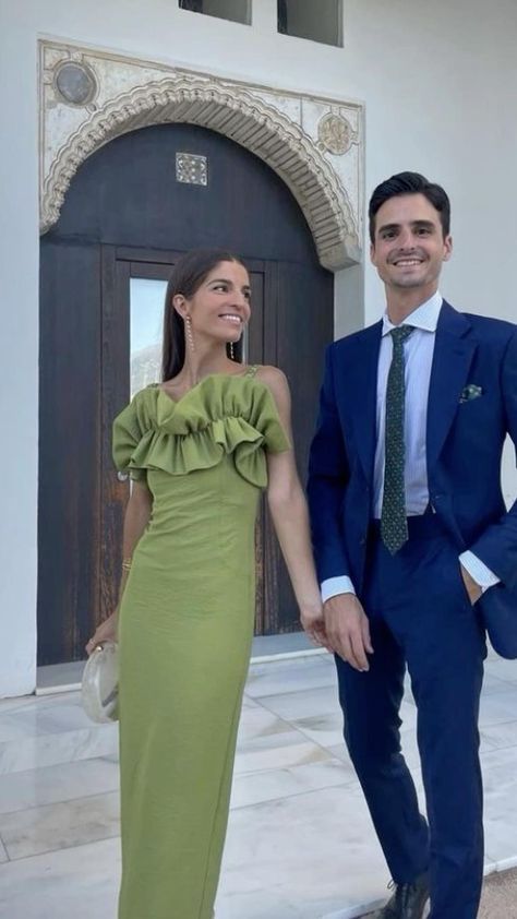 Elegant Olive Green Ruffled Mermaid Satin Long Prom Dress Evening Dress cc4775