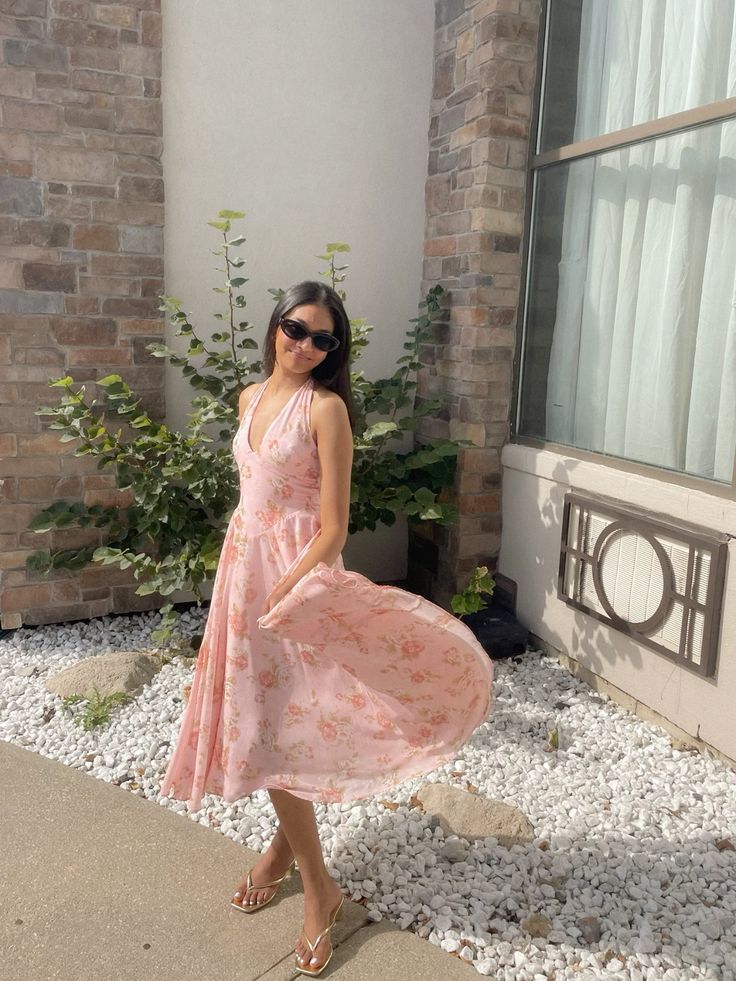 Sweet Pink Printed A-line Off-shoulder Neck Chiffon Long Prom Dress Evening Dress cc4782