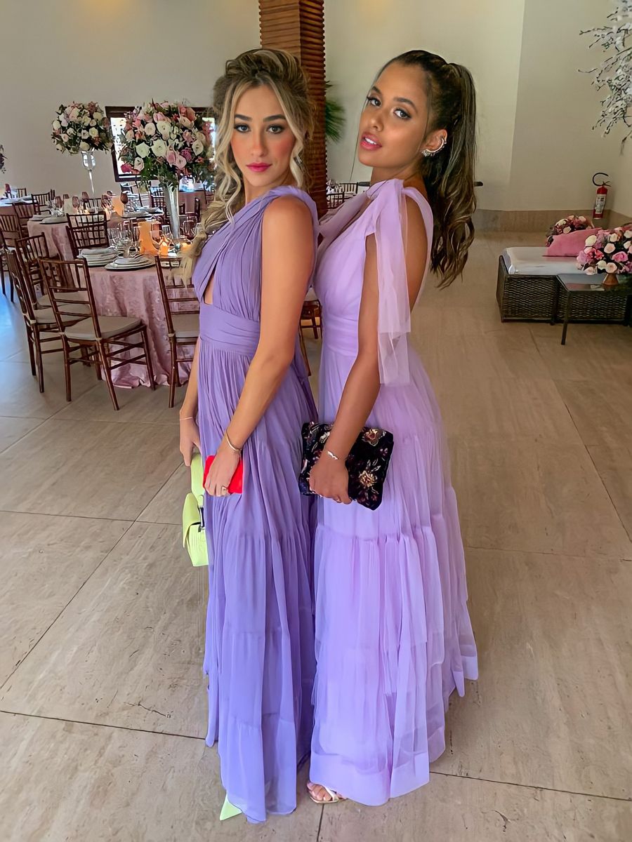 Elegant Purple A-line One-shoulder Chiffon Long Prom Dress Evening Dress cc4793