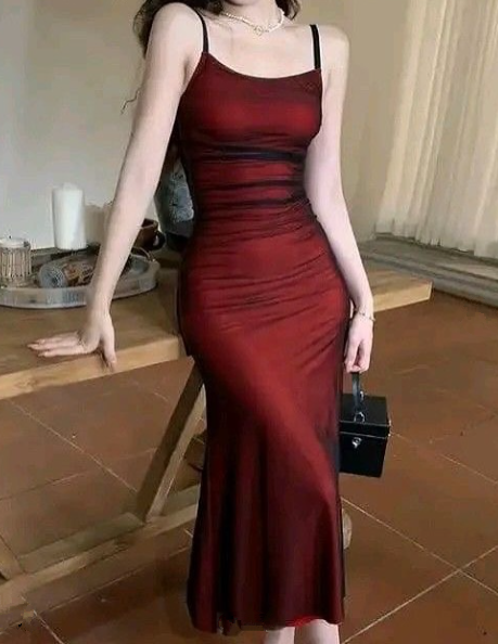 Vintage Spaghetti Satin Tulle Sheath Party Dress,Long Evening Dress cc2861