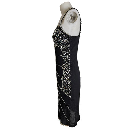 Vintage Black Strapless Butterfly Sequin Birthday Short Skirt Homecoming Dress cc3665