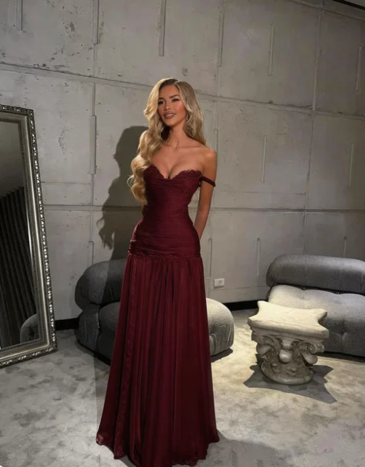 Elegant Mint Green A-line Off-shoulder Chiffon Long Prom Dress Evening Dress Bridesmaid Dress cc5026