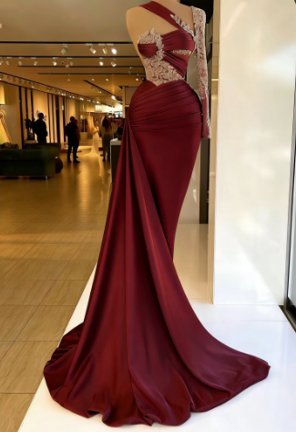 Lace prom dresses, evening dresses, custom make prom dress, arabic pro –  CherryPromDress