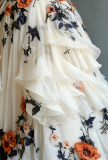 Unique Chiffon Appliques Prom Dress Long Party Evening Dress cc2794