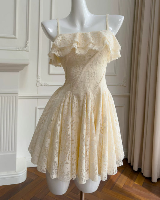 New Arrival Homecoming Dress Spaghetti Straps Lace Birthday Party Dress cc5656