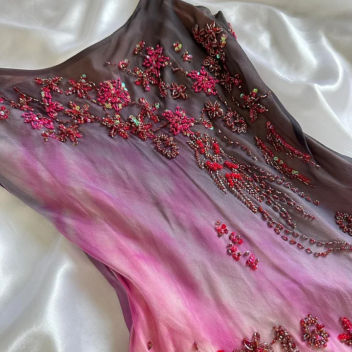 Luxury Chiffon Beaded Mermaid Evening Dress,Spaghetti Straps Party Prom Dress cc2692