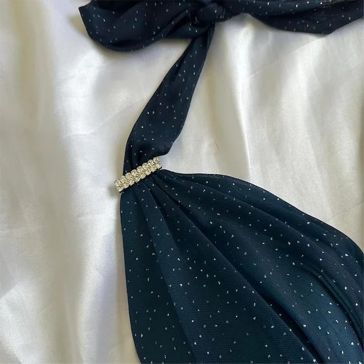 Beautiful Halter Ombre Navy Blue V Neck Chiffon Long Prom Dress Party Dress cc1395