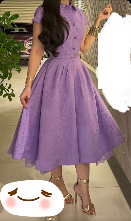 Purple A-line Party Dress, Purple Party Gown cc1000