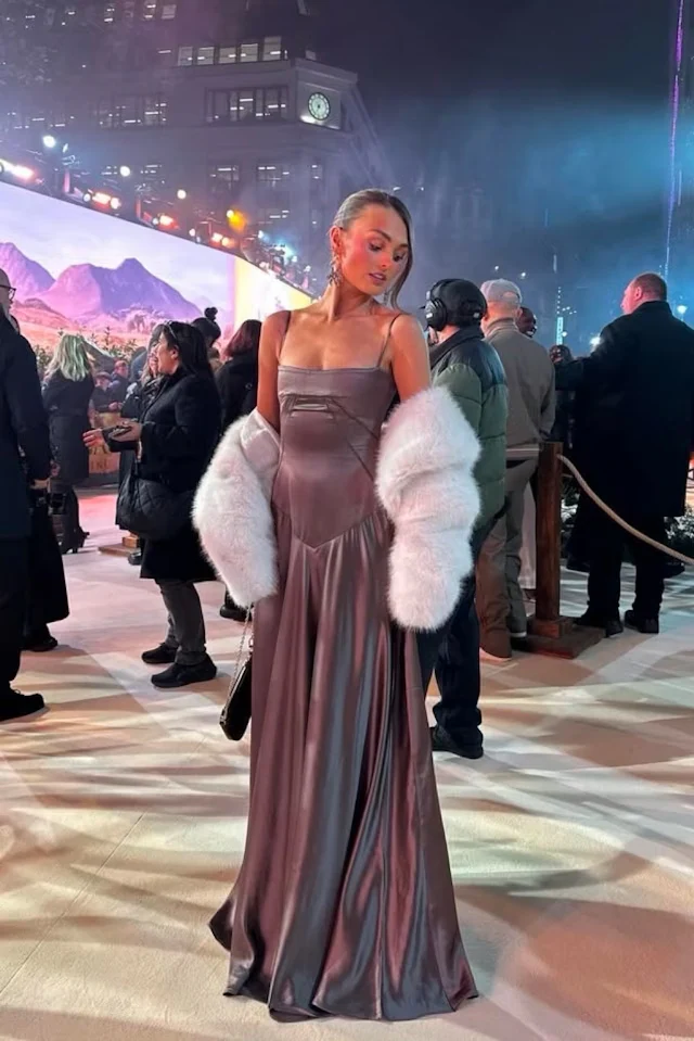 Vintage Brown Spaghetti Straps Prom Dress Long A Line Satin Party Evening Dress cc1473