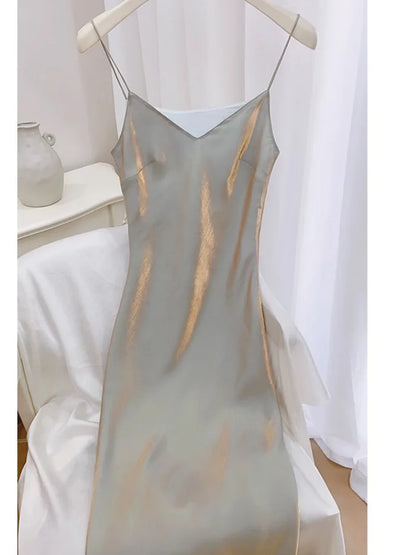 Fashion Mermaid Spaghetti Straps Long Prom Dress,V Neck Party Evening Dress cc2532