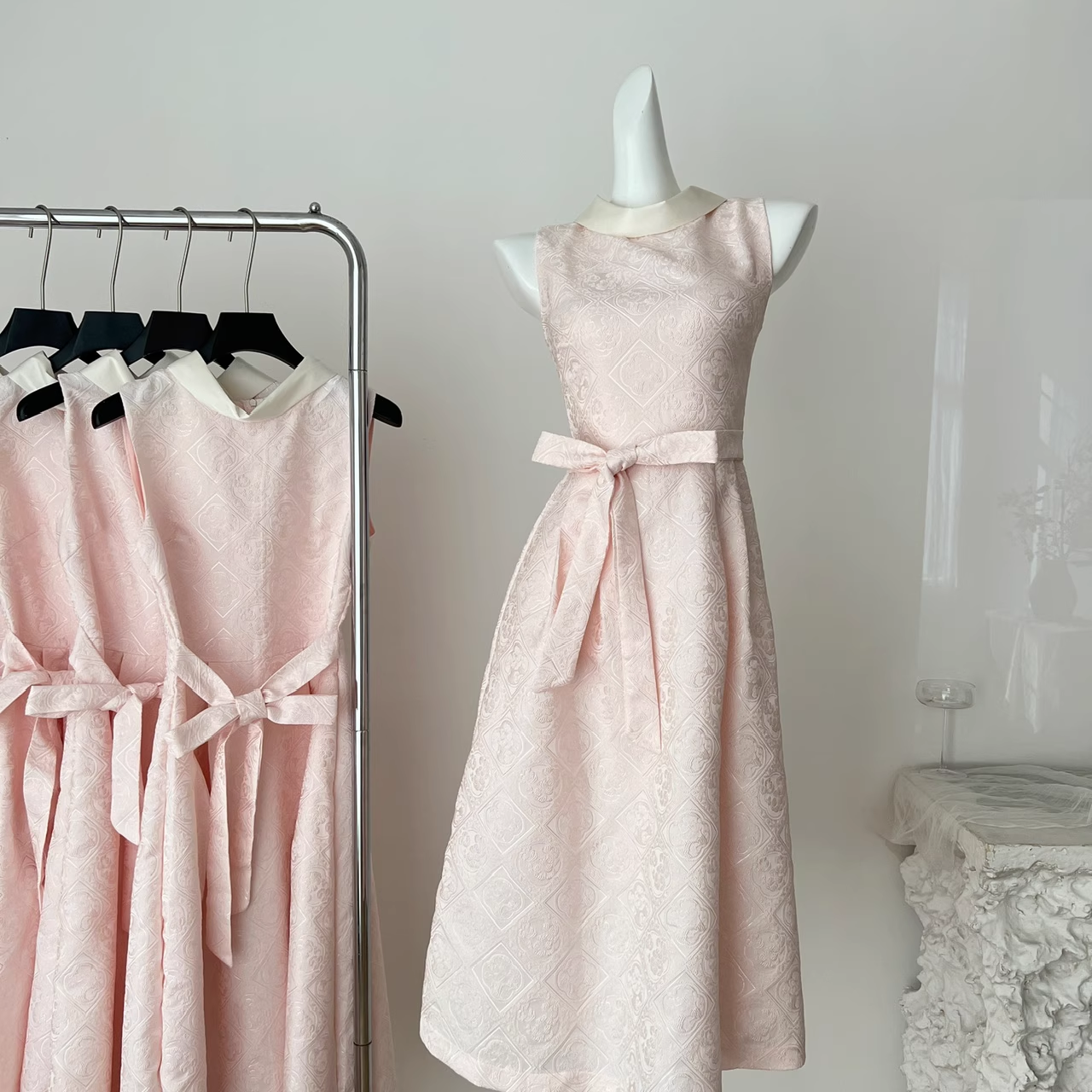 Elegant Pink A Line Birthday Dress Prom Dress cc3056
