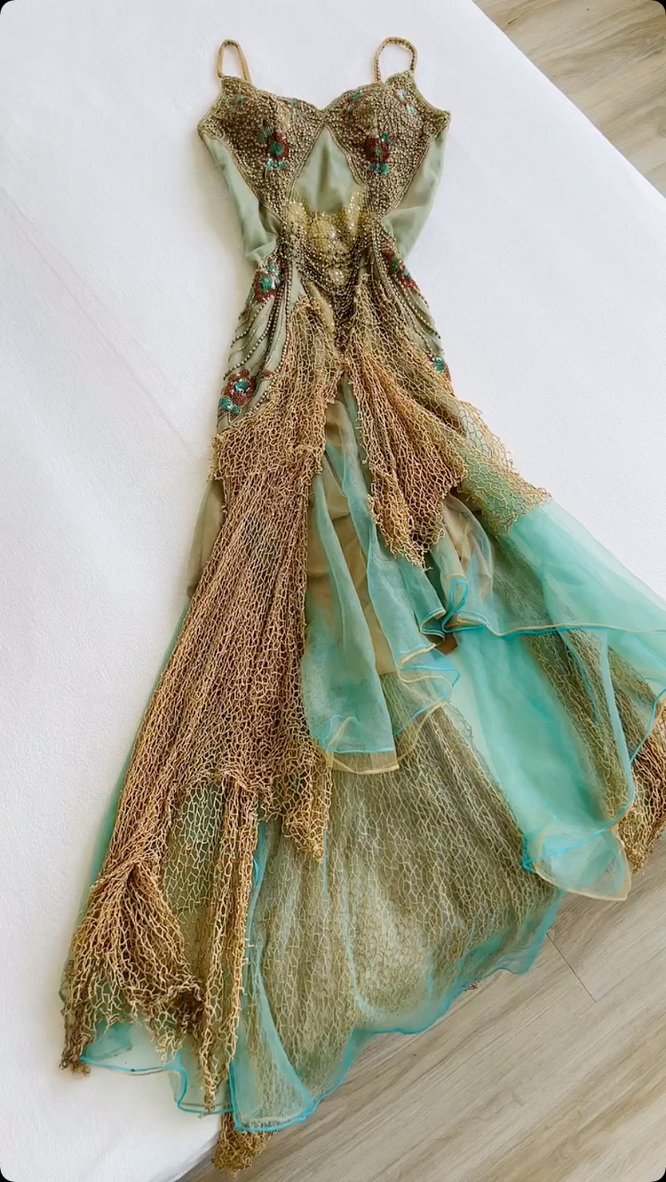 Vintage Green Sequin Lace Party Prom Dress,Off The Shoulder Mermaid Evening Dress cc2761